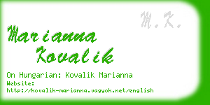 marianna kovalik business card